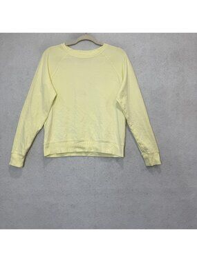 Athleta Sweatshirt Womens XS Yellow Crewneck Pullover Lightweight Knit Top